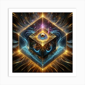 Cube Of Light 19 Art Print