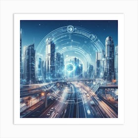 Futuristic Cityscape 50 Art Print