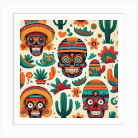 Mexican Skulls 15 Art Print