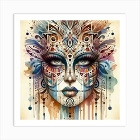 Woman'S Face 5 Art Print