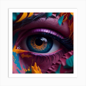 Purple Eyes Colour Art Print