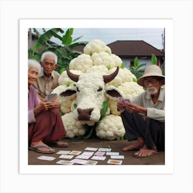 Family Playing Cards Art Print