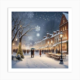 Christmas In The City Art Print