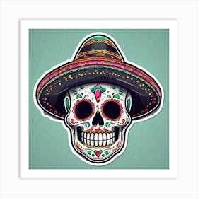 Day Of The Dead Skull 46 Art Print