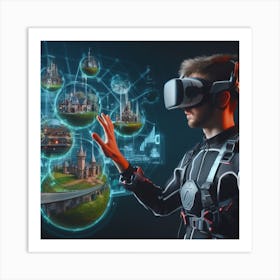 Vr Stock Videos & Royalty-Free Footage Art Print