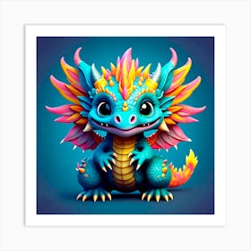 Cute Dragon Art Print