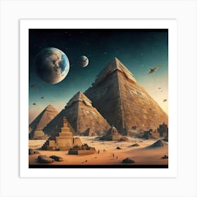 Pyramids Of Giza 6 Art Print