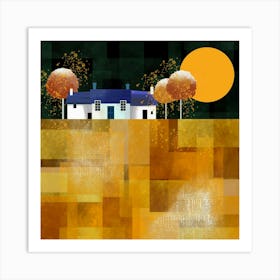 Farm During Autumn Art Print