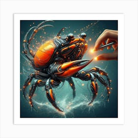 Crab - Digital Art Art Print