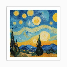 Starry Night Art Print 2 Art Print