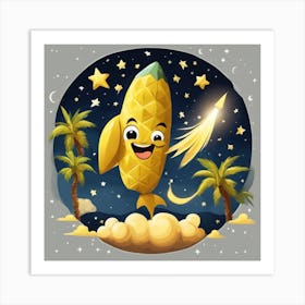 Banana Off Art Print