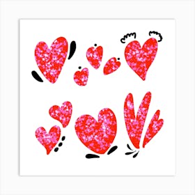 Hearts Art Print