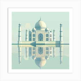 A Taj Mahal In Agra Minimal Illustration 1719953609 2 Art Print