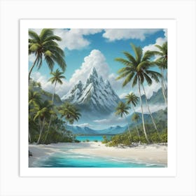 Of A Tropical Island Art Print