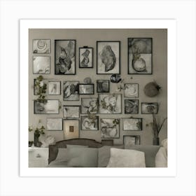 Room With Lots Of Pictures Art Print