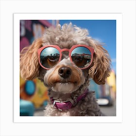 Dog In Sunglasses 2 Art Print