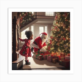 Santa's Baby Art Print