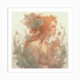 Girl With Red Hair 1 Art Print