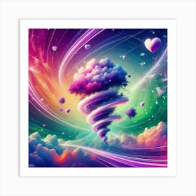 Psychedelic Clouds Art Print