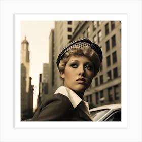 Woman In A Hat (Style of Cindy Sherman) Art Print