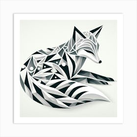 Minimalism, Fox 2 Art Print