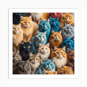 Group Of Cats Art Print