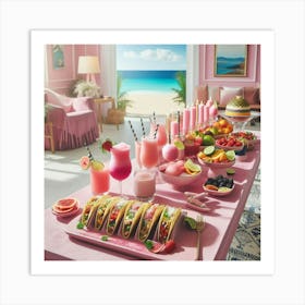 Tacos On The Beach Art Print