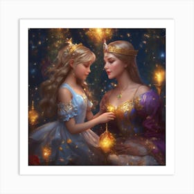 Mother and daughter  Art Print