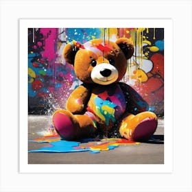 Teddy Bear Painting Art Print