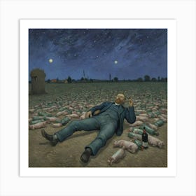 Pigs In The Field Squeals and Smoke: A Drunken Twilight Odyssey Art Print