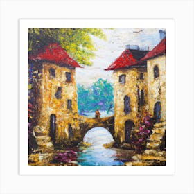 Bridge Over The River Art Print