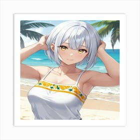 White Haired Girl Art Print