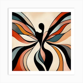 Abstract Butterfly Female Figure Art Print