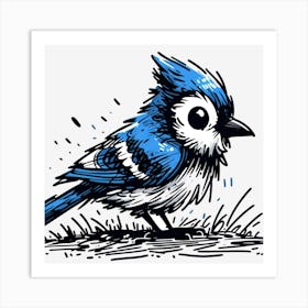 Bluejay ~Reimagined 5 Art Print