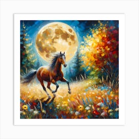 Horse nature Art Print