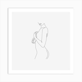 Line art nude print Art Print