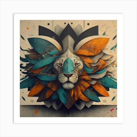 Iconic Medal -Lion Art Print