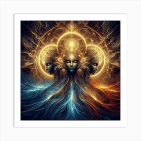 Artistic Enlightenment: Capturing Divine Insights in Visual Expression Art Print