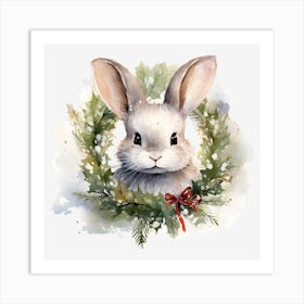 Christmas Bunny 3 Art Print