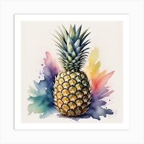 Watercolor Pineapple Art Print