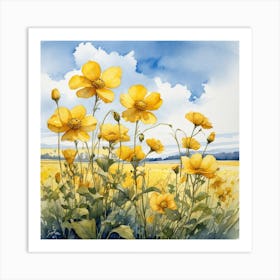 Yellow Cosmos 6 Art Print