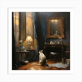 Cat In The Room Art Print