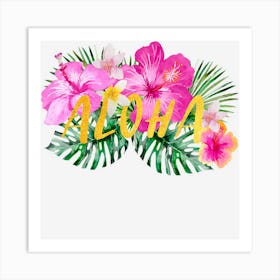 Aloha Hibiscus Flowers Art Print