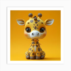 Cute Giraffe 25 Art Print