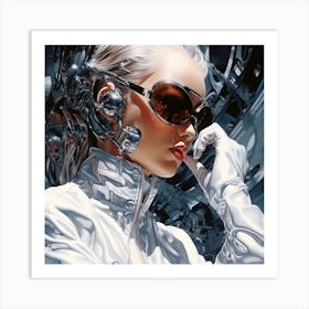 Futuristic Woman 4 Art Print