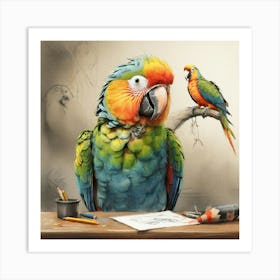 Parrots 7 Art Print