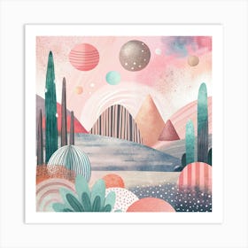 Pink Landscape Art Print