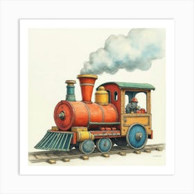 Running Train Children Toddler Poster