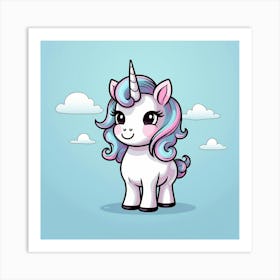 Cute Unicorn 766 Art Print