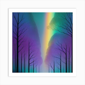 Mythical Forest Background Art Print